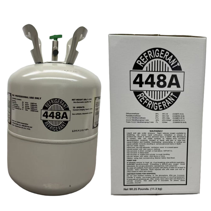 25LB R448A Refrigerant Freon for Air Conditioners - Steel Cylinder Packaging Tank