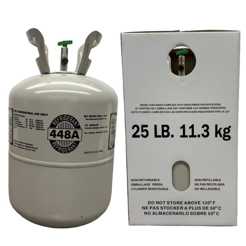 25LB R448A Refrigerant Freon for Air Conditioners - Steel Cylinder Packaging Tank