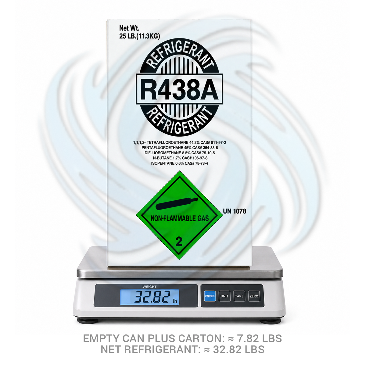 25 lb R438A Refrigerant Cylinder for Commercial Refrigeration