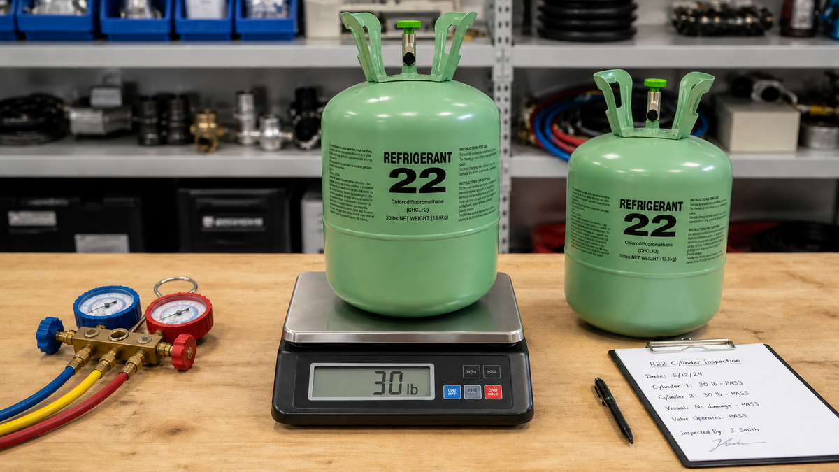 Refrigerant Cylinder Weight: Net, Tare, and Gross