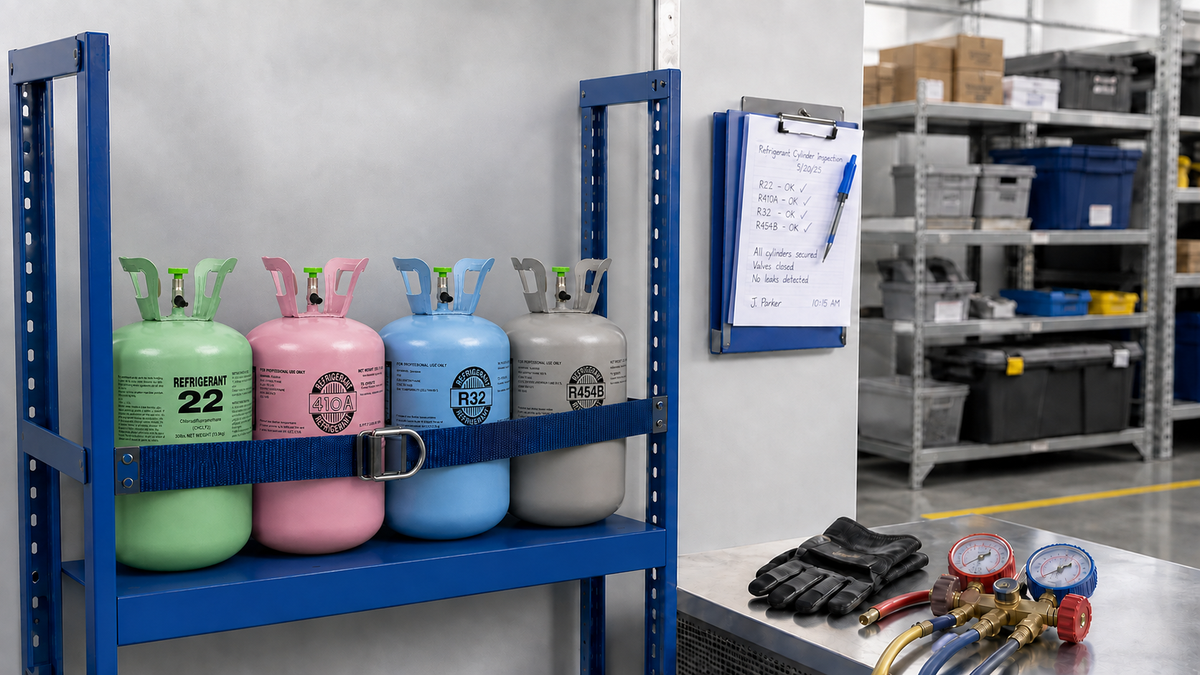 How to Store Refrigerant Cylinders Safely Before a Job