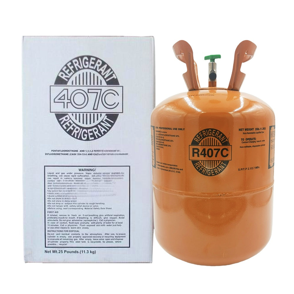 25LB R407C Refrigerant GAS High-Performance for HVAC Refrigeration Sys ...
