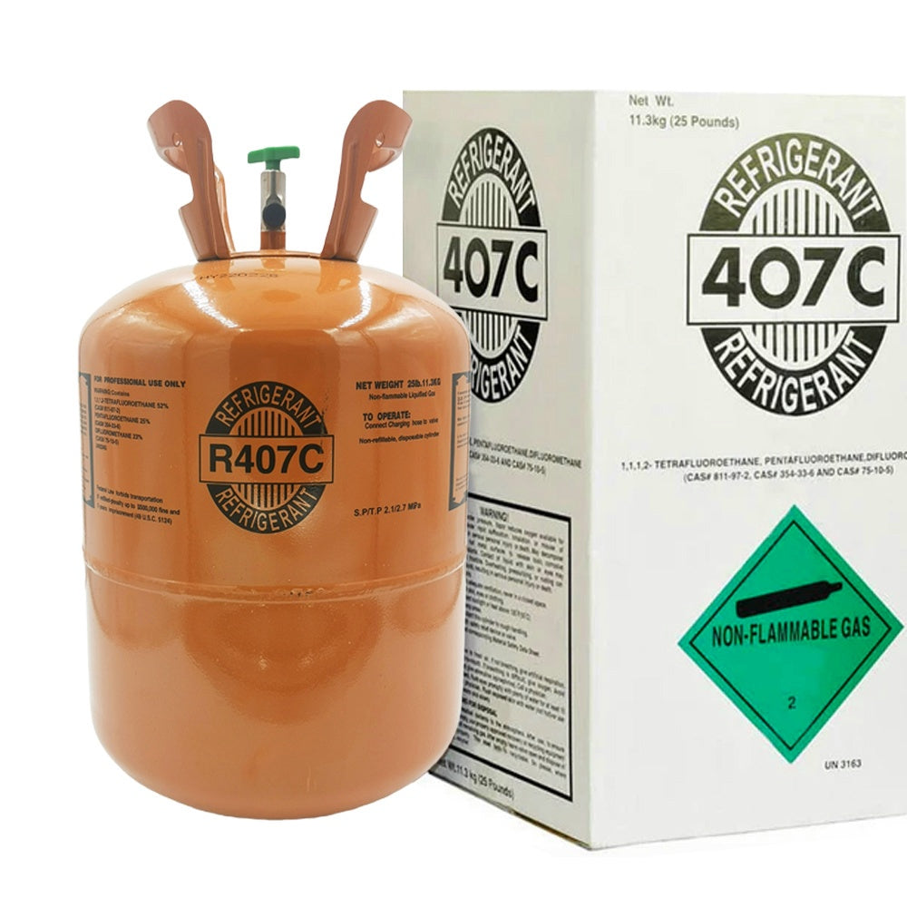 25LB R407C Refrigerant GAS High-Performance for HVAC Refrigeration Sys ...
