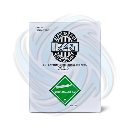 Packaging carton for an R134a 5 lb refrigerant cylinder