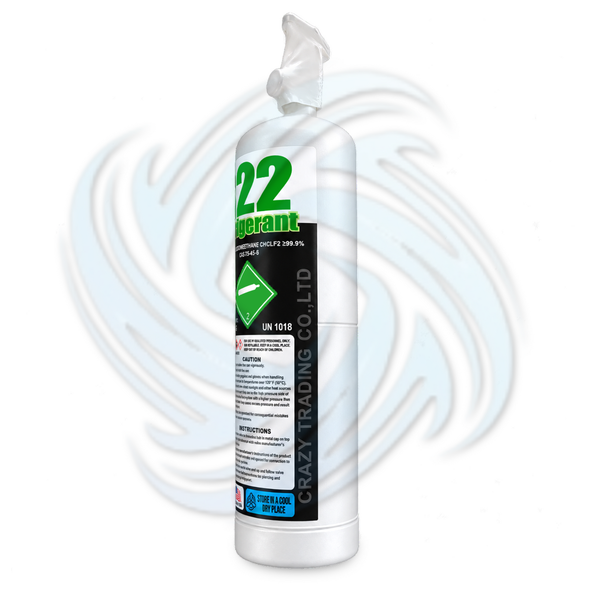 1.5 lb R22 Refrigerant Cylinder for HVAC & Refrigeration