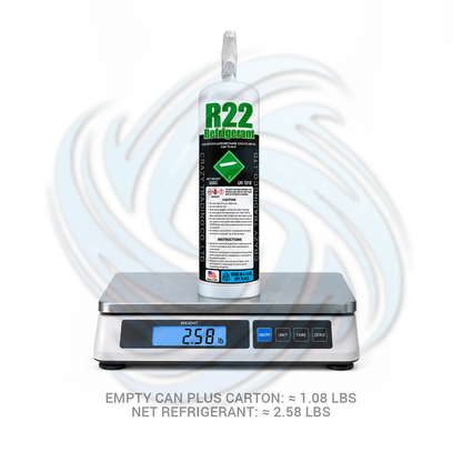 1.5 lb R22 Refrigerant Cylinder for HVAC & Refrigeration