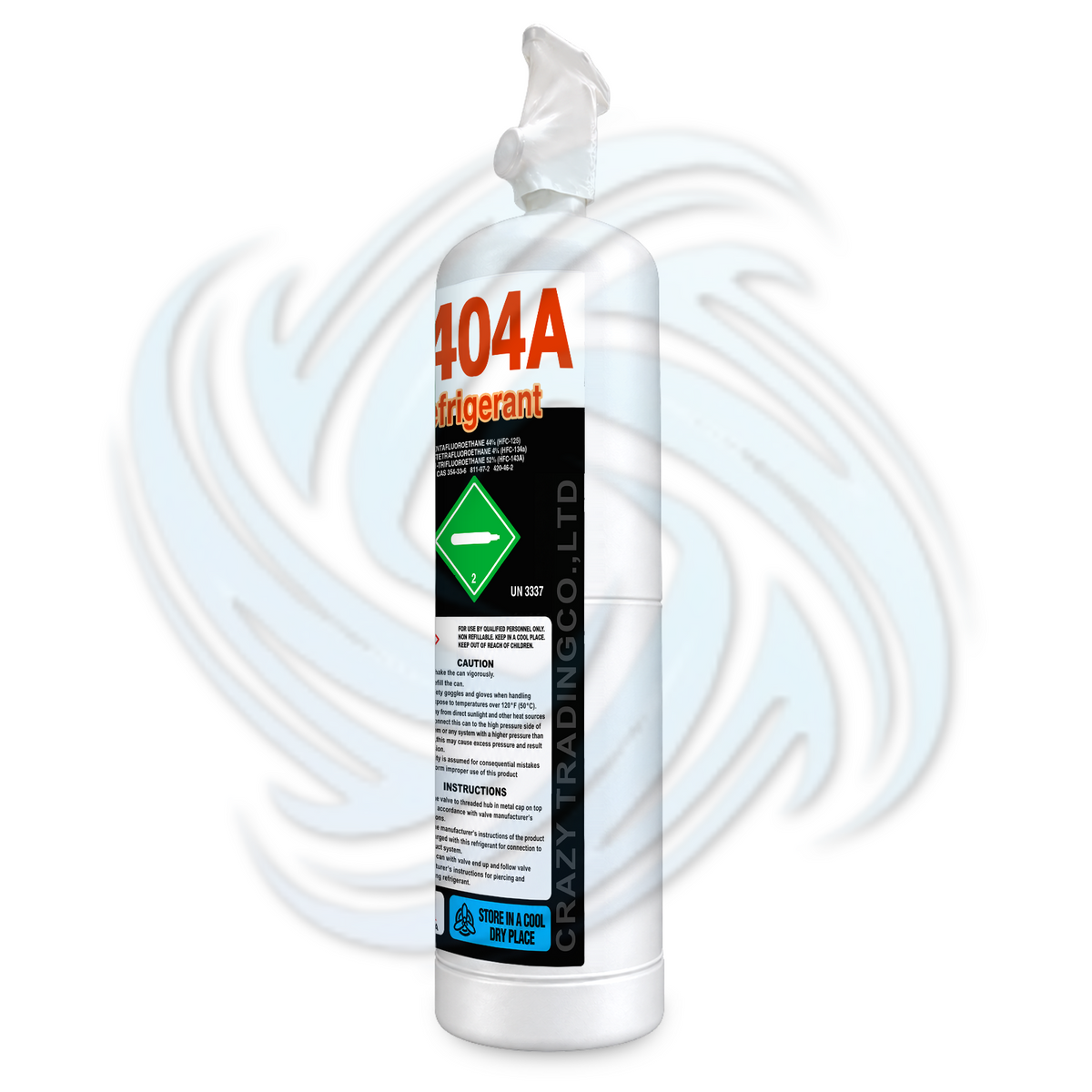 1.5 lb R404A Refrigerant Cylinder for Commercial Refrigeration