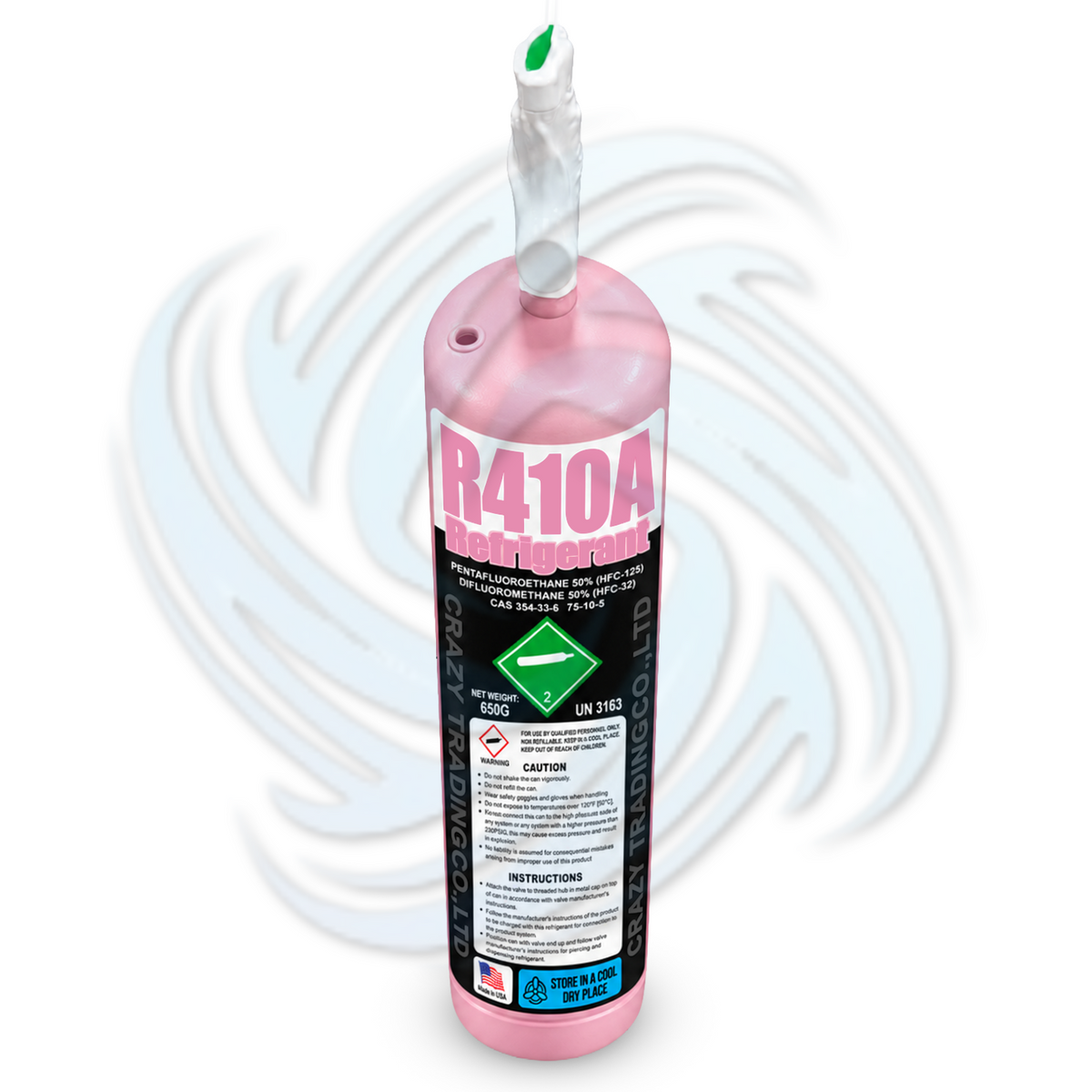 1.5 lb R410A Refrigerant Cylinder for HVAC & Heat Pumps