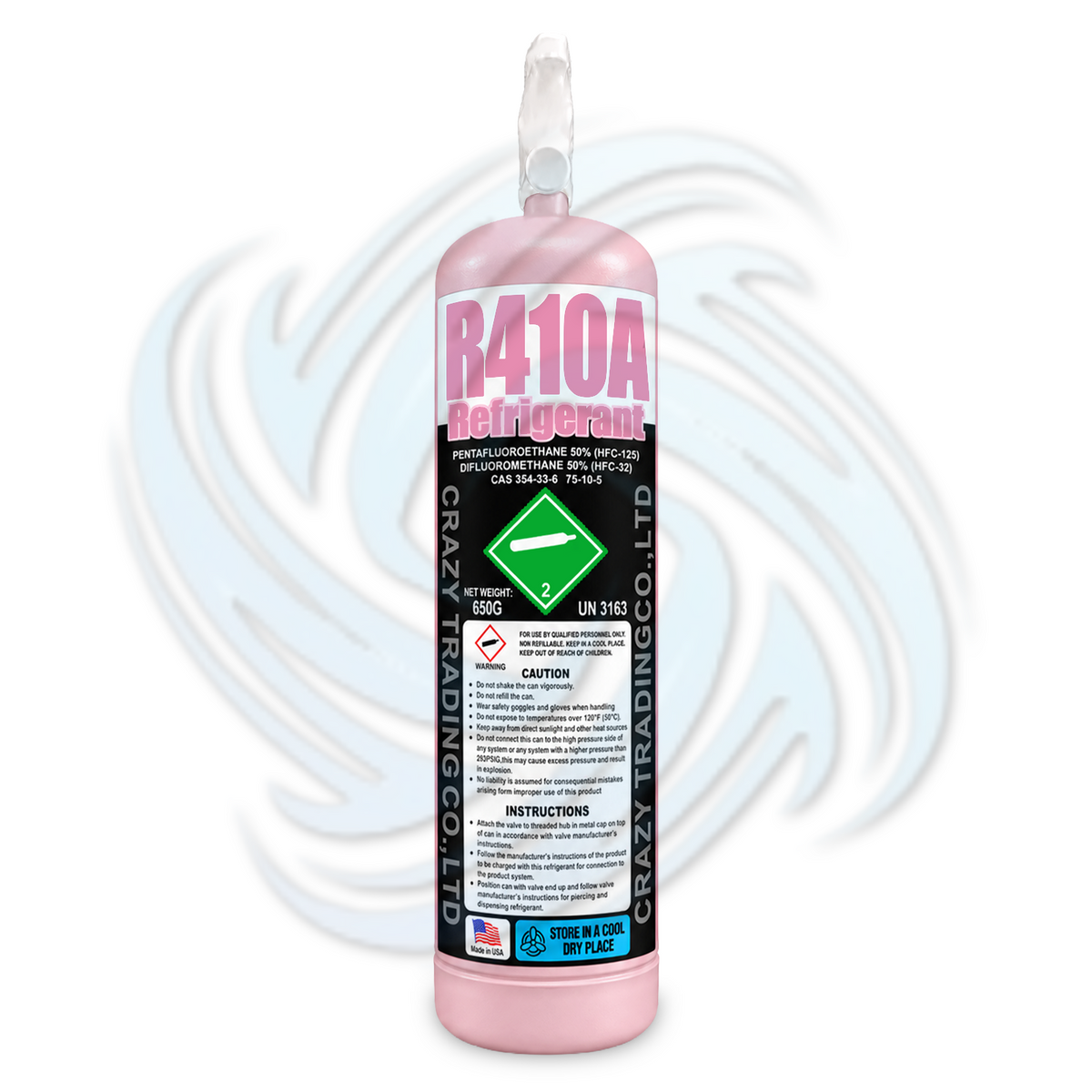 1.5 lb R410A Refrigerant Cylinder for HVAC & Heat Pumps
